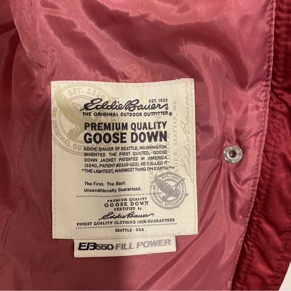 Eddie Bauer Premium Goose Down Jacket Size Medium - Picture 7 of 8